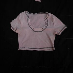 white crop top shirt